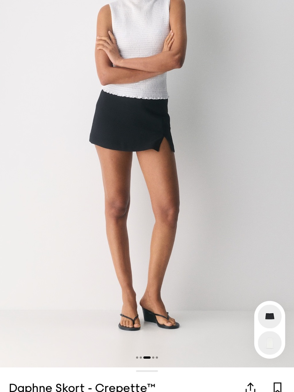 Aritzia Black Daphne Mini Skort - Crepette